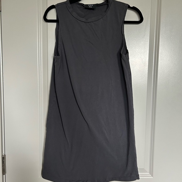 Vici Dresses & Skirts - Vici Gray Sleeveless Sheath Mini Dress